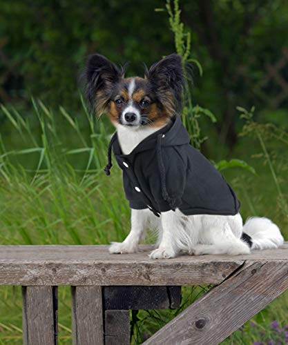 Abrigo Idepet con capucha para perros o gatos, hecho de algodón, para perros pequeños, cachorros, chihuahua u osos de peluche
