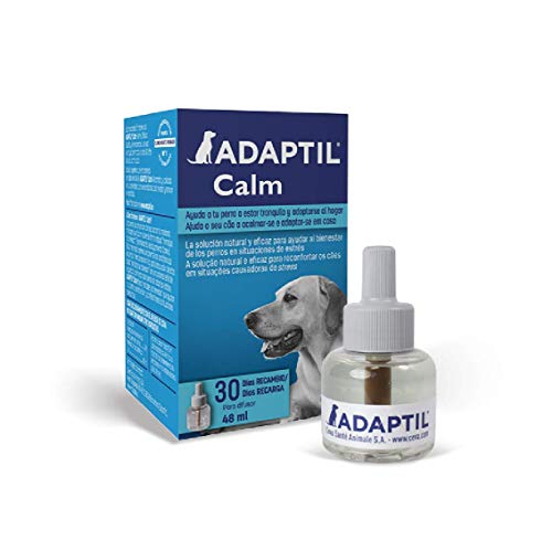 ADAPTIL Calm - Antiestrés para perros - Solo en casa, Miedos, Ruidos fuertes, Adopción - Recambio 48ml
