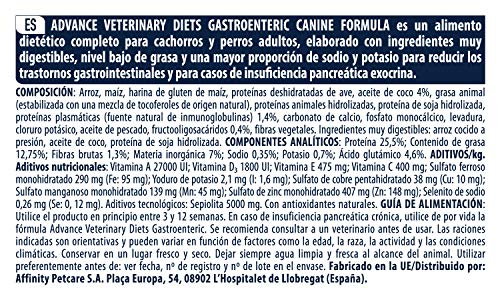 Advance Adavnce Veterinary Diets Gastroenteric Pienso para Perros con Problemas Gastrointstinales 3 Kg
