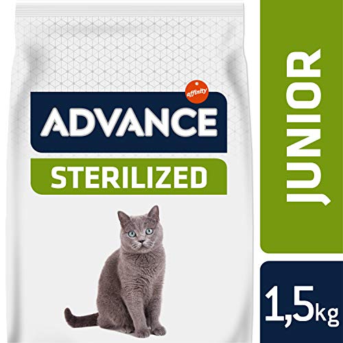 Advance Junior Sterilized - Pienso para Gatos esterilizados de hasta 2 años de Edad - 1.5 kg