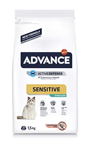 Advance Sensitivie Sterilized - Pienso para Gatos estirilizados con sensibilidades digestivas - 1.5 kg