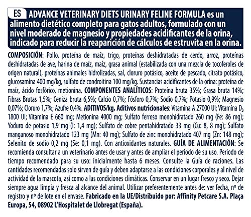 Advance Veterinary Diets Urinary - Pienso para Gatos con Problemas urinarios - 8 kg