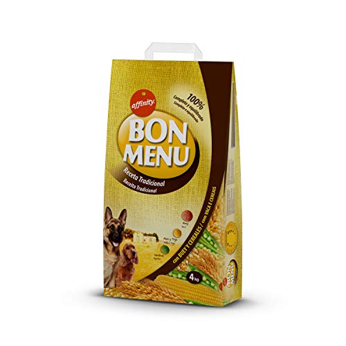 Affinity - Bon Menu - Receta Tradicional - Alimento Completo para Perros Adultos - 4 Kg