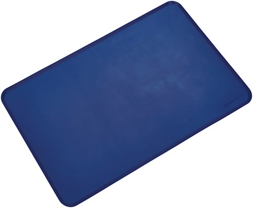 AmazonBasics - Alfombrilla para comedero de mascota, de silicona, impermeable, 61 x 41 cm, Azul