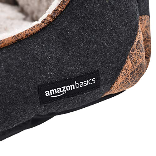 AmazonBasics Cama para mascotas, de tamaño mediano, negro
