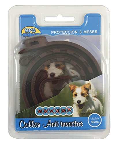 BPS® Collar Antiparasitario para Mascotas Perros/Gatos Antipulgas y Garrapatas Protección 3 Meses BPS-4000 (para Perro 60cm)