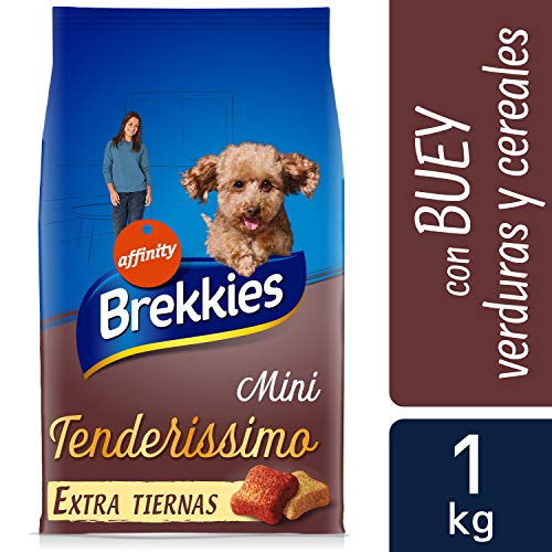 Brekkies Pienso Tenderissimo para Perros Mini con Buey, Verduras y Cereales - 1 kg