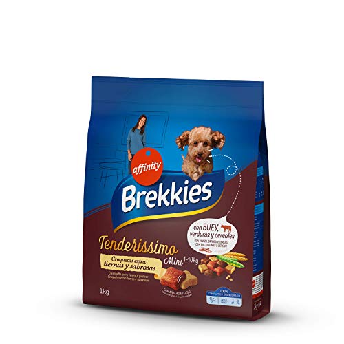 Brekkies Pienso Tenderissimo para Perros Mini con Buey, Verduras y Cereales - 1 kg