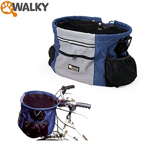 Camon Walky Basket - Papelera Cesta Portador De La Bici De Nylon Del Gato Del Perro Casero, Con Los Bolsillos Organizador, Fácil De Solucionar