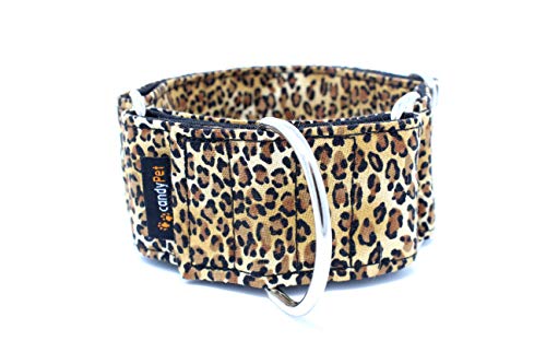 candyPet Collar Martingale Para Perros - Modelo Leopardo, L