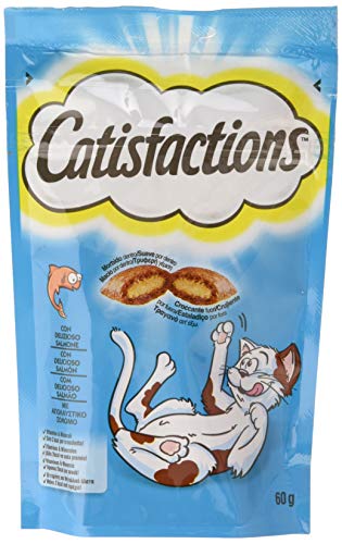 Catisfactions Premios para gatos sabor salmón 60g (Pack de 6)