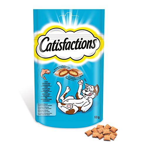 Catisfactions Premios para gatos sabor salmón 60g (Pack de 6)