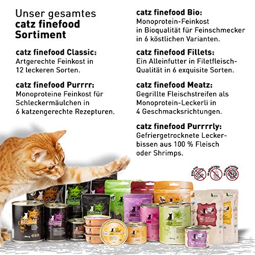 Catz finefood - Comida Fina para Gatos en húmedo, Varios Tipos en Paquete Mixto, 6 latas de 400 g