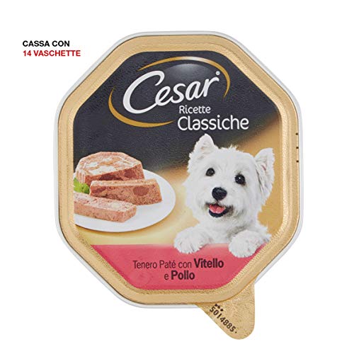 Cesar® - Recetas Clásicos - Recetas clásicas de Comida para Perros - Paté de 150 gr - 14 bandejas