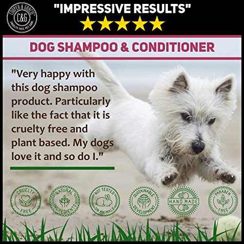 Champú para perros con olor y piel sensible al picor de C&G, acondicionador medicado seguro para cachorros, 500 ml