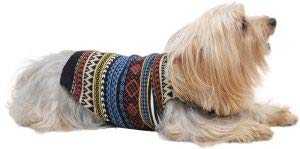 Doggydolly® Jersey para Perros con Adorno Noruego (Negro, Talla (Longitud de la Espalda) S (23-25 cm).