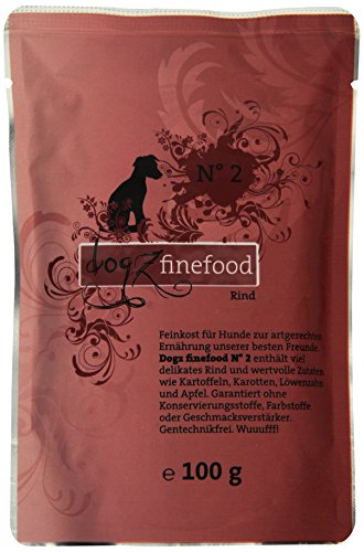 Dogz finefood Perros Forro No. 2 100 g de Vacuno, 12 Unidades (12 x 100 g)