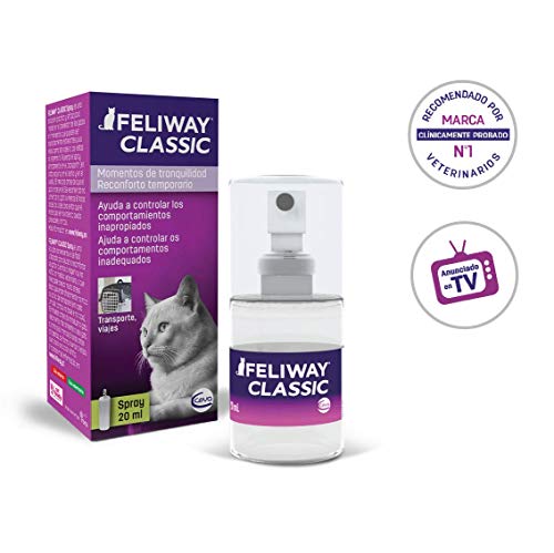 FELIWAY Classic - Antiestrés para gatos - Transportín, Viajes - Spray 20 ml