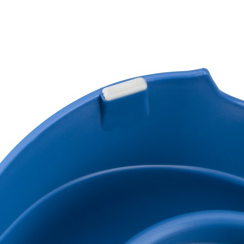 Ferplast Dispensador de comida seca o croquetas para perros y gatos 3 litros ZENITH, Depósito transparente con tapa, Base antideslizante, 20,2 x 29,2 x h 28,8 cm Azul marino