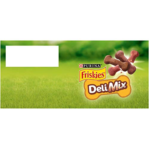 Friskies DeliMix - Galletas crujientes para Perros, con 3 variedades, Carne de Res, Pollo y Caza, 500 g - Paquete de 6 Unidades