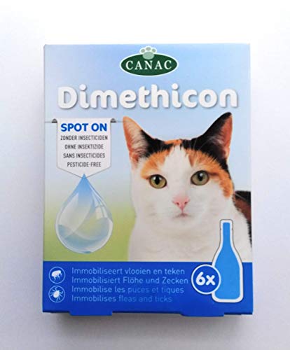 Generique DIMETHICON - Pipetas antipulgas y garrapatas Spot on para gatos, x 6 pipetas
