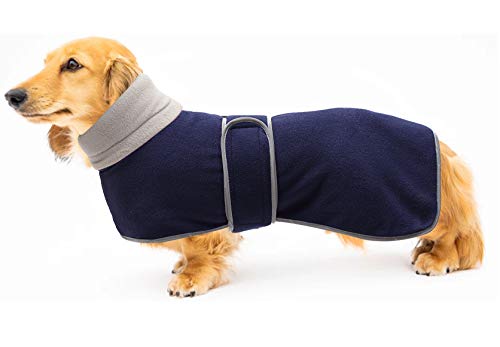 Geyecete Abrigo térmico Acolchado para Perro con Forro Polar cálido, Ropa para Perro con Bandas Ajustables para Perros pequeños, medianos y Grandes