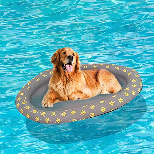 Ginkago Juguete inflable de la piscina del flotador de la piscina del animal doméstico del juguete (Grey)