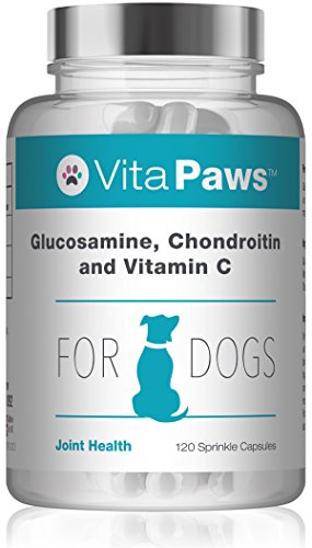 Glucosamina, Condroitina y Vitamina C para Perros - 120 Cápsulas - VitaPaws
