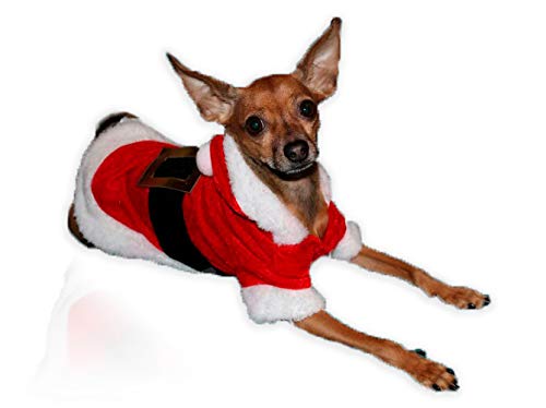 Grivey Perro Navidad Ropa de Perro Super Suave Puppy Disfraz con Capucha Cachorro y Gatos Ropa Jersey Disfraz de Papá Noel/Christmas Santa Pet Cat Clothes