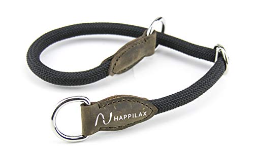 Happilax - Collar de Cuerda para Perro Mediano con Tope Ajustable