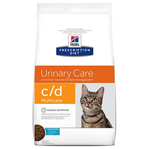 Hill' S Prescription Diet C/D Urinary Care al pescado oceánico para la salud de las vías urinarias del gato, 5 kg