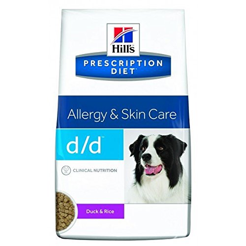 Hill`s Alimento Dietético para Perros con Sabor a Pato D/D - 2 Paquetes de 2000 gr - Totale: 4000 gr