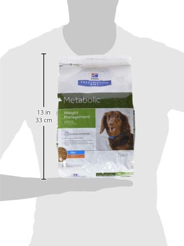 Hill`s Alimento Dietético para Perros Metabolic Mini - 2 Paquetes de 1500 gr - Totale: 3000 gr