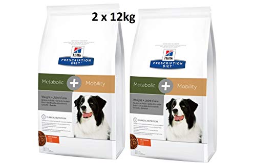 Hills Prescription Diet Metabolic & Mobility - Comida para perros con pollo (2 x 12 kg)