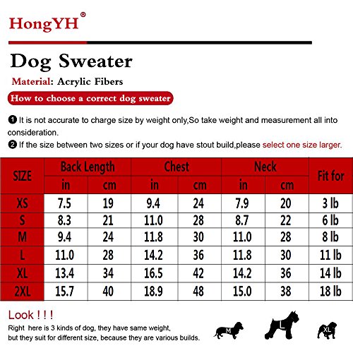 HongYH 2 Patrones de Punto de Punto suéter de Perro, Invierno cálido Pijamas de Perro, Azul y Blanco Holiday Knitwear suéter de Perro Ropa de Mascotas para Perros pequeños y Gatos