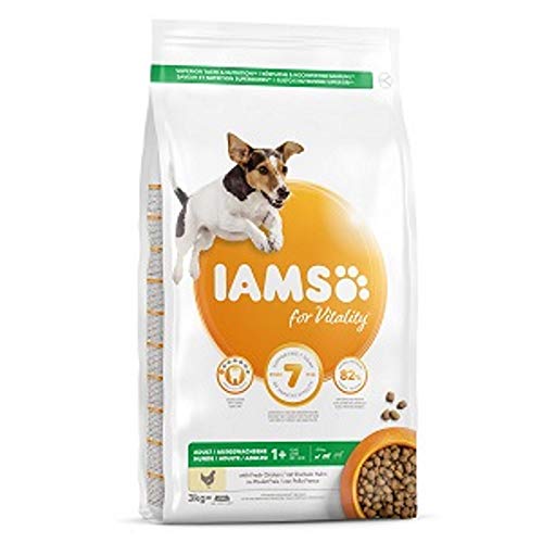 IAMS for Vitality Alimento para Perros Pequeños y Medianos Adultos con pollo fresco [3 kg]