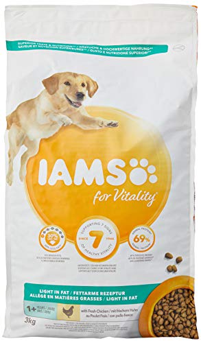 IAMS Luz de Comida para Perro seco, 3 kg – Pack de 3