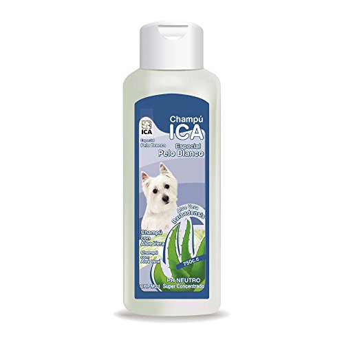 ICA CHPM21 Champú Especial Pelo Blanco con Aloe Vera para Perros