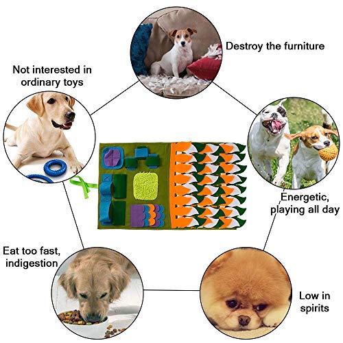 IFOYO Alfombrilla de alimentación para perros, alfombrilla de entrenamiento para perros pequeña/grande, manta antideslizante para mascotas, para hacer habilidades y liberar el estrés (S, L)