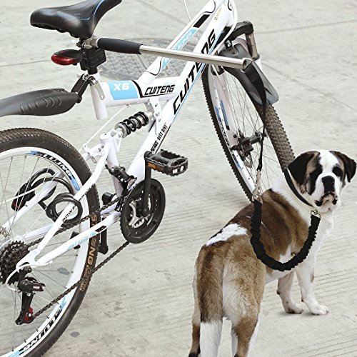 Itian Titular de bicicletas para los separadores de rack moto perro guía para la bici de la bicicleta de la lona titular de la marca, Correa negra de bicicleta para perro