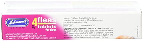 Johnsons Vet 4fleas Tablets for Dogs 3 Treatment Pack - D092