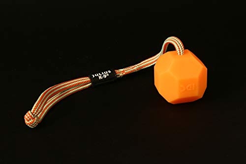 Julius-K9 242-BLL-60-ORW Fluorescens Ball with String Diam.60mm - Smooth, Orange, Soft, Un tamaño