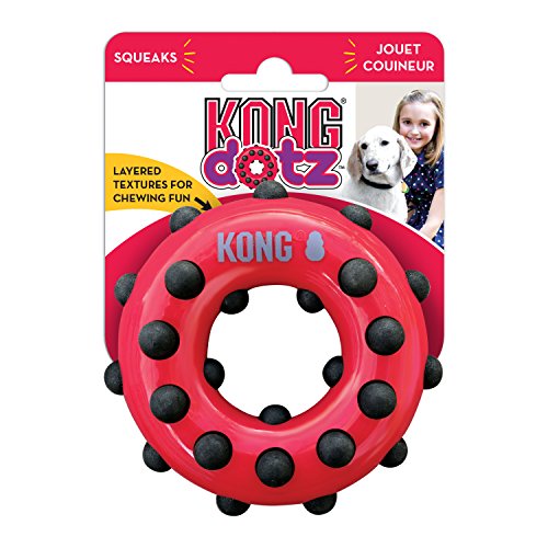 KONG - Dotz Circle - Juguete mordedor para perros - Raza pequeña
