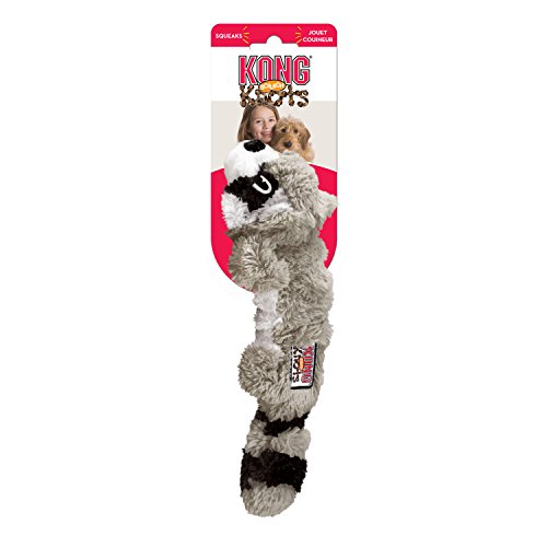 KONG - Scrunch Knots Raccoon - Juguete con cuerdas internas antirrotura - Para Perros de Raza Mediana/Grande