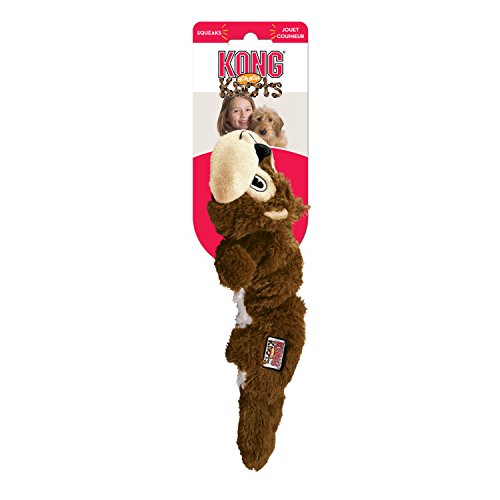 KONG - Scrunch Knots Squirrel - Juguete con cuerdas internas antirrotura - Para Perros de Raza Mediana/Grande