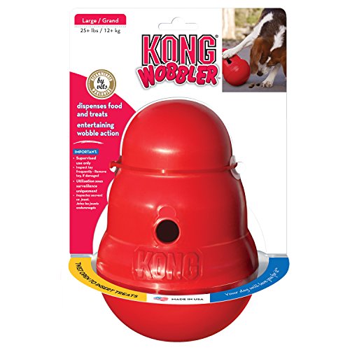 KONG - Wobbler - Dispensador de golosinas, apto para lavavajillas - Para Perros de Raza Grande