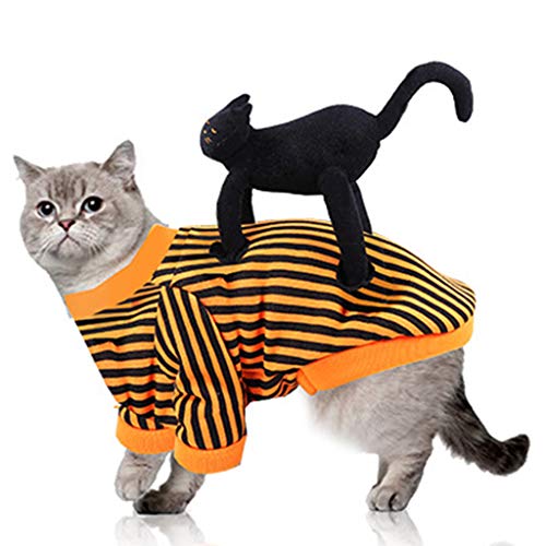 Lazder disfraz de Halloween para mascota divertido perro gato cosplay cachorro gatito forro polar con capucha abrigo, Microfibra, multicolor, xx-large