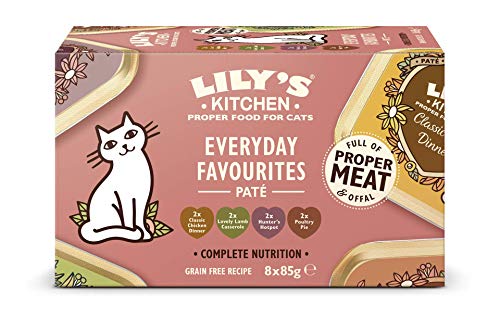 Lily's Kitchen Whisker Lickin - Comida para gatos (4 x 8 x 85 g)