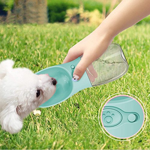 Makerfire Botellas para Perros Portatil 550ml Botella de Agua para Mascotas al Aire Libre de Viaje portátil para Perro Gato Mascotas al Aire Libre-Blue
