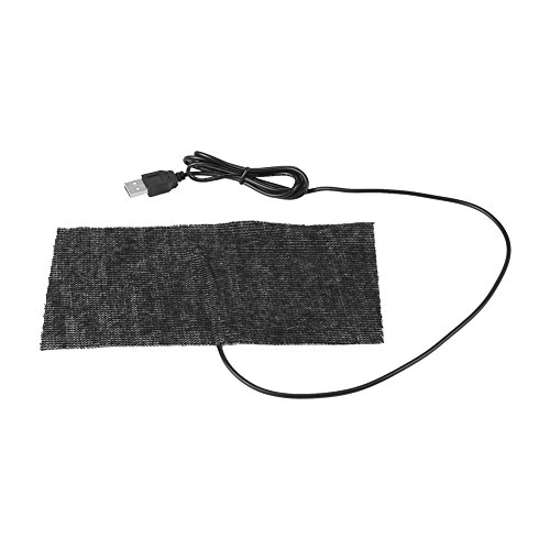 Manta USB 5V Almohadilla Eléctrica de Fibra de Carbono Cojín de Calefacción para Dolor de Cuerpo Calentador para Camas de Mascotas 20 × 10 cm